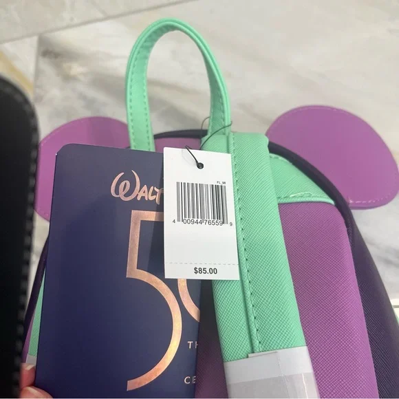 LOUNGEFLY NWT DISNEY PARKS MICKEY MAIN ATTRACTION ALICE IN WONDERLAND BACKPACK - Picture 8 of 10